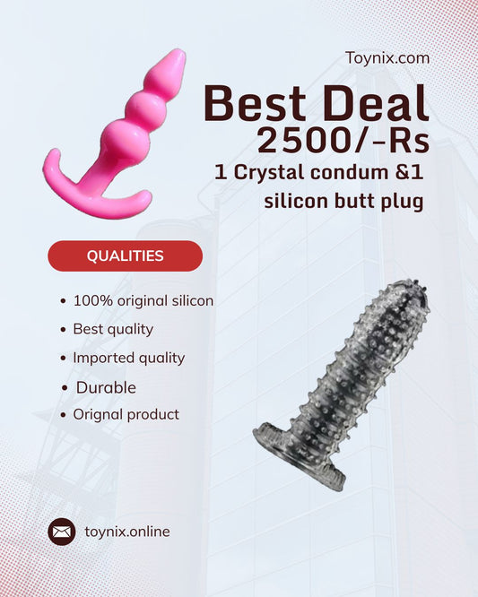 Butt Plug + Crystal Condom Best Deal